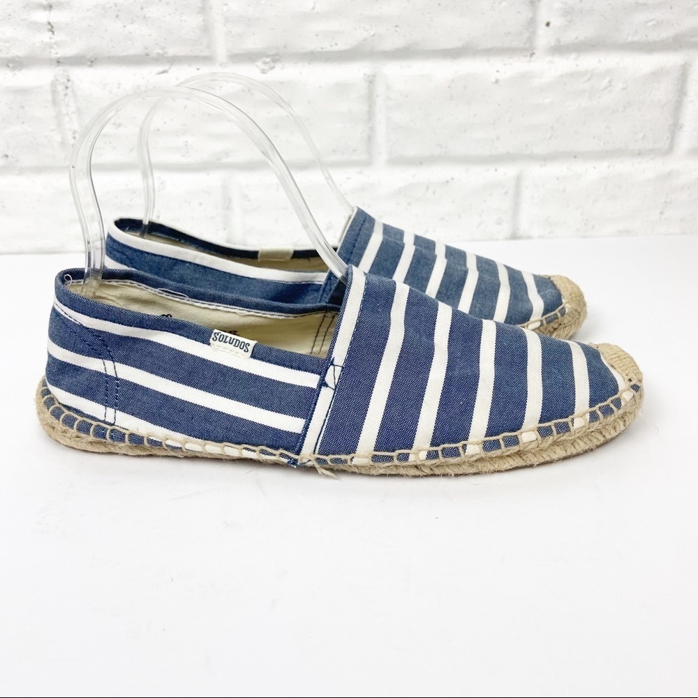 SOLUDOS Blue Striped Espadrilles